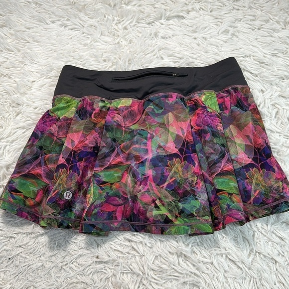 Lululemon Pace Rival Mid-Rise Skirt Vivid Floral Tone Multi - Picture 5 of 7
